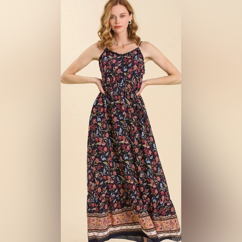 NWT Umgee Women’s Large Dress boutique floral maxi - Picture 1 of 15